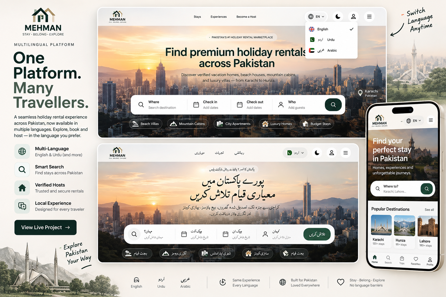 Mehman multilingual platform